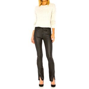 Free People We The Free Spellbound Coated Bootcut Jean in Black Size 26